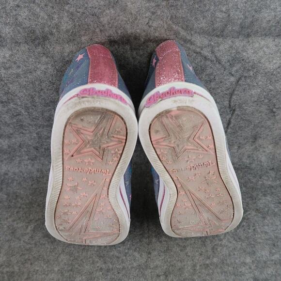 Skechers Shoes Kids 2 Sneakers Twinkle Toes High Top Active Stars Light Up Girls - Picture 11 of 14